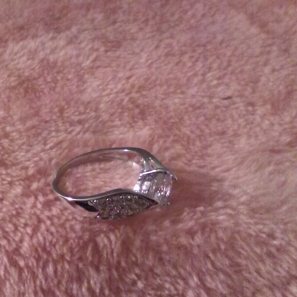 Ladies White Gold filled White CZ Size 5.5, 6 ring